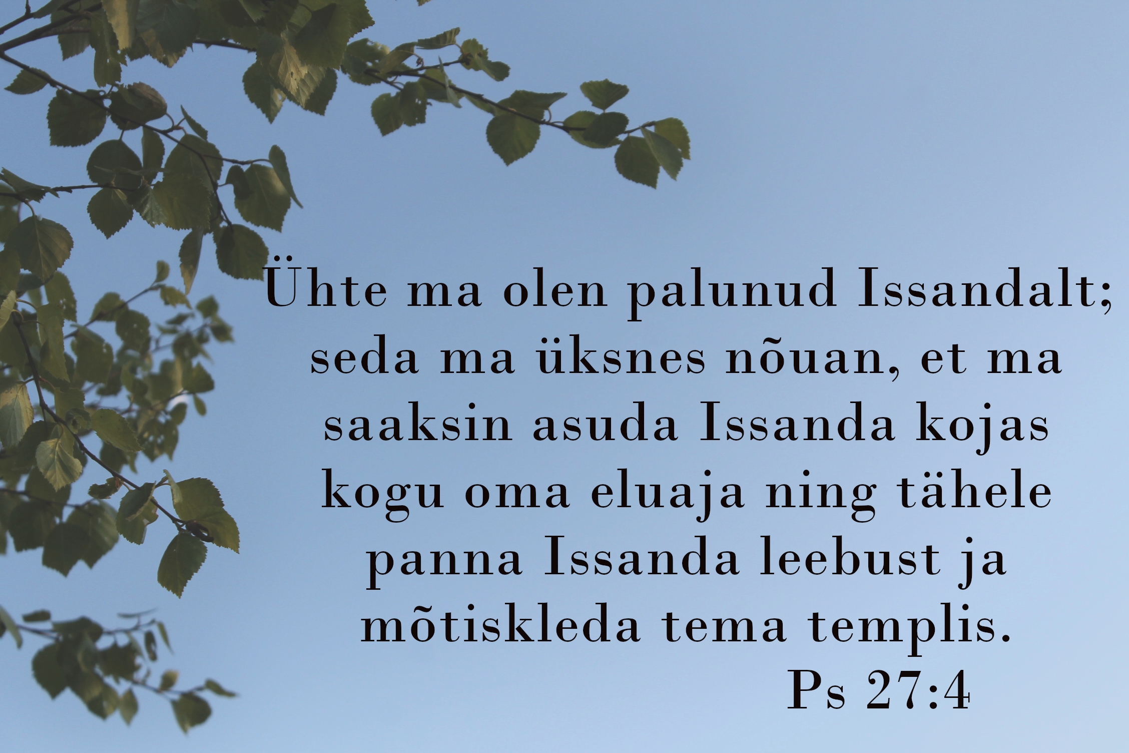 Piibel: Ps 27:4