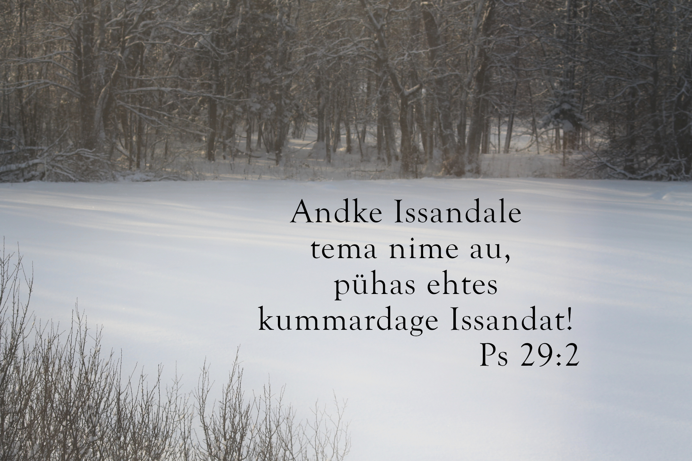 Piibel: Psalm 29:2